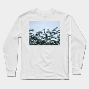 22017 grey heron Long Sleeve T-Shirt